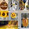 122pcs Artificial Sunflower Heads 5.1'' 3.5'' 1.5'' Yellow Sunflower Artificial Flowers for Home Decoration Wedding Decor Birthday Party Decor Garden Craft Art Decor
